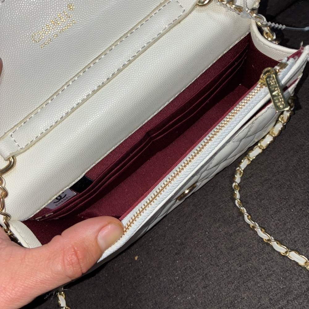 Ivory Quilted Crossbody Bag - Picture 5 of 14